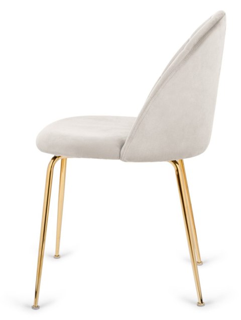 Krzesło tapicerowane CAMILA GREY VELVET GOLD Krzesło tapicerowane CAMILA GREY VELVET GOLD