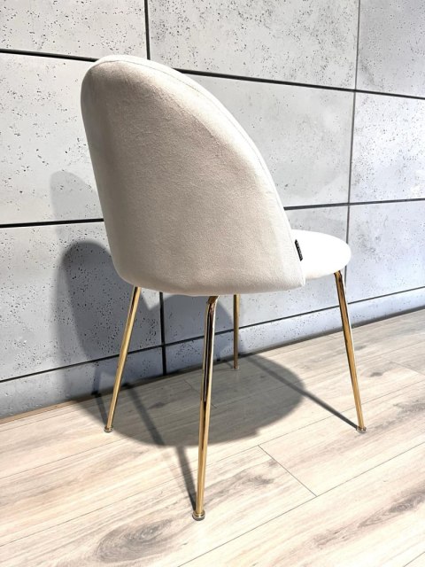Krzesło tapicerowane CAMILA GREY VELVET GOLD Krzesło tapicerowane CAMILA GREY VELVET GOLD