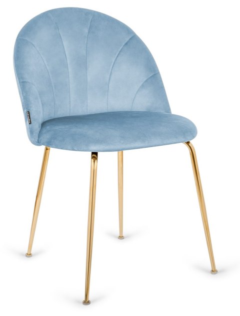 Krzesło tapicerowane CAMILA LIGHT BLUE VELVET GOLD Krzesło tapicerowane CAMILA LIGHT BLUE VELVET GOLD