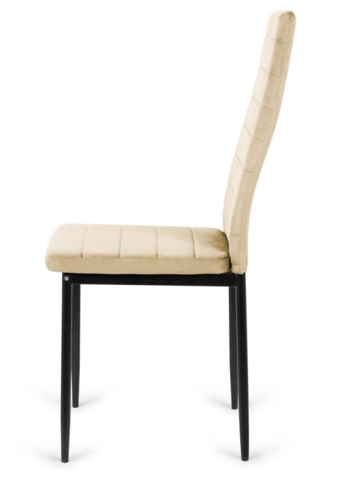 Krzesło tapicerowane VALVA LINE VELVET BEIGE Krzesło tapicerowane VALVA LINE VELVET BEIGE