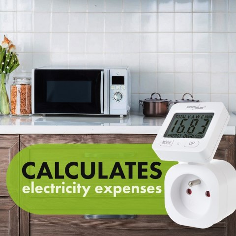 GREENBLUE MIERNIK ENERGII WATOMIERZ 16A, MAX. 3680W, PODTRZ.PAMIĘCI GB615 E GREENBLUE MIERNIK ENERGII WATOMIERZ 16A, MAX. 3680W, PODTRZ.PAMIĘCI GB615 E