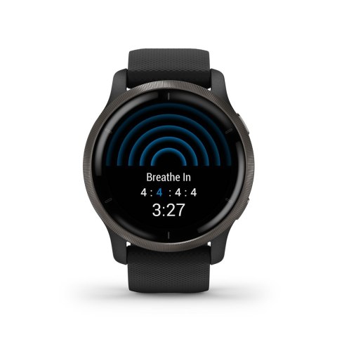 Zegarek Garmin Venu 2 (45 mm) Slate Stainless Steel Bezel / Black Case / Silicone Band Zegarek Garmin Venu 2 (45 mm) Slate Stainless Steel Bezel / Black Case / Silicone Band