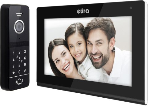 WIDEODOMOFON EURA VDP-97C5 czarny, lcd 7", wi-fi, czytnik zbliżeniowy, Tuya WIDEODOMOFON EURA VDP-97C5 czarny, lcd 7", wi-fi, czytnik zbliżeniowy, Tuya