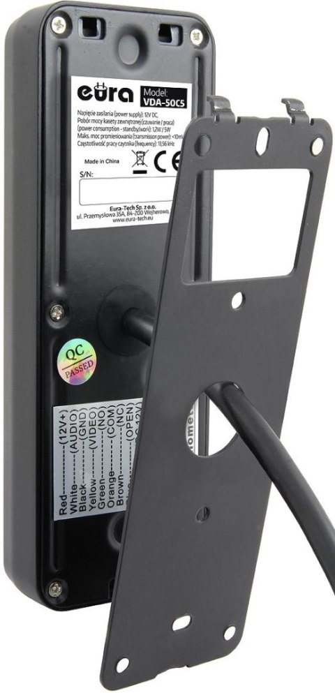 WIDEODOMOFON EURA VDP-97C5 czarny, lcd 7", wi-fi, czytnik zbliżeniowy, Tuya WIDEODOMOFON EURA VDP-97C5 czarny, lcd 7", wi-fi, czytnik zbliżeniowy, Tuya