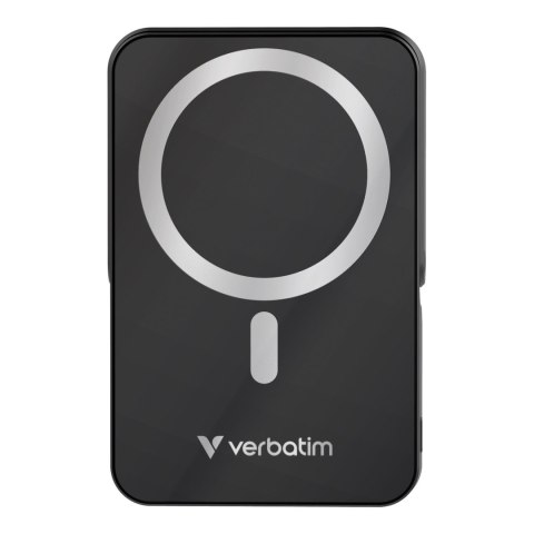 Powerbank Verbatim Charge 'n' Go Magnetic Wireless with Stand 10000mAh USB-C PD 3.0 Black Powerbank Verbatim Charge 'n' Go Magnetic Wireless with Stand 10000mAh USB-C PD 3.0 Black