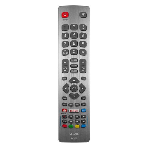 SAVIO PILOT UNIWERSALNY/ZAMIENNIK DO TV SHARP-SMART TV RC-19 SAVIO PILOT UNIWERSALNY/ZAMIENNIK DO TV SHARP-SMART TV RC-19