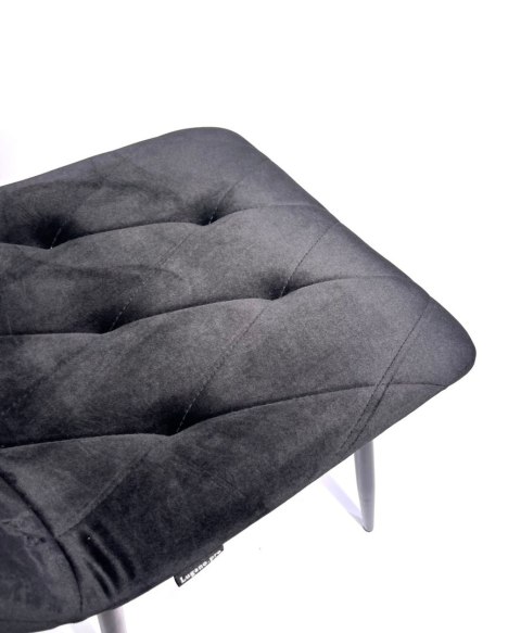Krzesło tapicerowane BORGO VELVET BLACK GOLD II GATUNEK Krzesło tapicerowane BORGO VELVET BLACK GOLD II GATUNEK