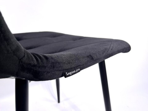 Krzesło tapicerowane BORGO VELVET BLACK GOLD II GATUNEK Krzesło tapicerowane BORGO VELVET BLACK GOLD II GATUNEK