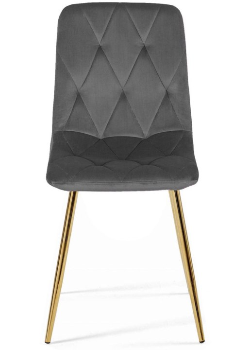 Krzesło tapicerowane BORGO VELVET DARK GREY GOLD II GATUNEK Krzesło tapicerowane BORGO VELVET DARK GREY GOLD II GATUNEK