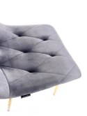 Krzesło tapicerowane BORGO VELVET DARK GREY GOLD II GATUNEK
