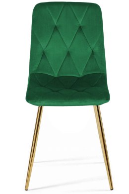 Krzesło tapicerowane BORGO VELVET GREEN GOLD II GATUNEK