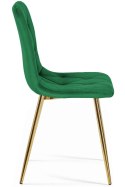 Krzesło tapicerowane BORGO VELVET GREEN GOLD II GATUNEK
