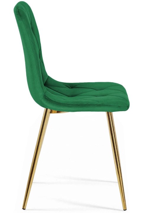 Krzesło tapicerowane BORGO VELVET GREEN GOLD II GATUNEK Krzesło tapicerowane BORGO VELVET GREEN GOLD II GATUNEK