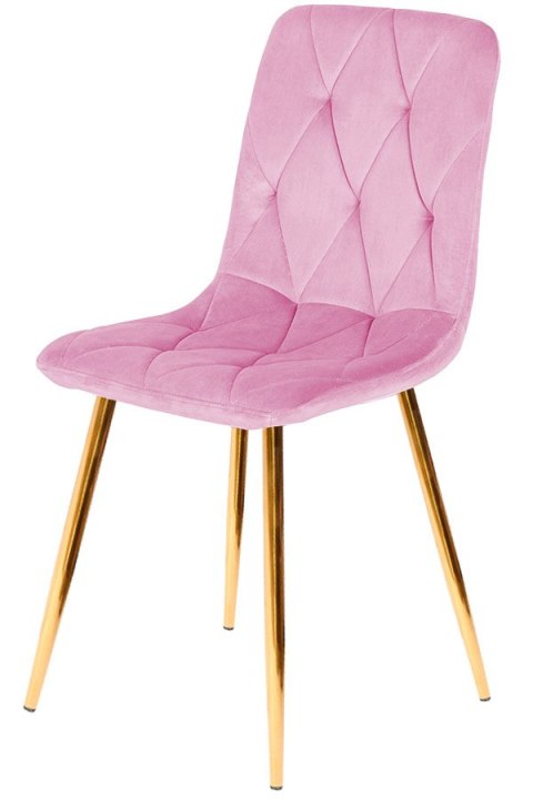 Krzesło tapicerowane BORGO VELVET PINK GOLD II GATUNEK Krzesło tapicerowane BORGO VELVET PINK GOLD II GATUNEK