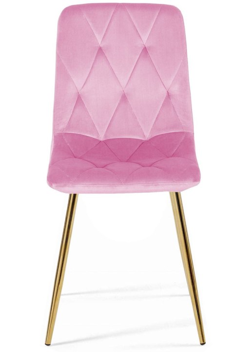 Krzesło tapicerowane BORGO VELVET PINK GOLD II GATUNEK Krzesło tapicerowane BORGO VELVET PINK GOLD II GATUNEK