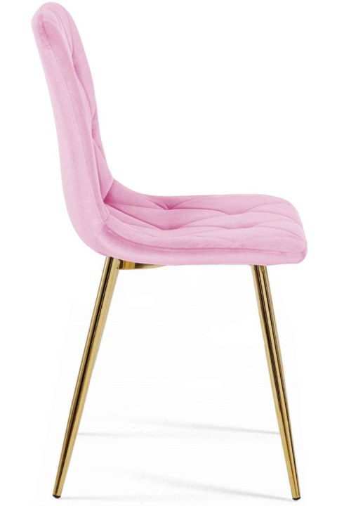 Krzesło tapicerowane BORGO VELVET PINK GOLD II GATUNEK Krzesło tapicerowane BORGO VELVET PINK GOLD II GATUNEK
