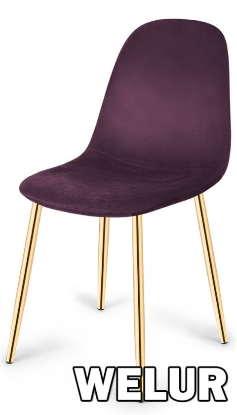 Krzesło tapicerowane GIULIA VELVET NIGHT GOLD II GATUNEK Krzesło tapicerowane GIULIA VELVET NIGHT GOLD II GATUNEK