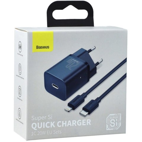 BASEUS ŁADOWARKA SIECIOWA Z PRZEWODEM USB-C DO LIG BASEUS ŁADOWARKA SIECIOWA Z PRZEWODEM USB-C DO LIG