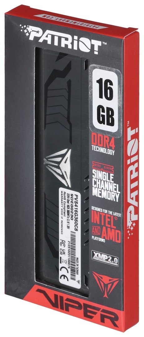 PATRIOT Viper Steel DDR4 16GB 3600 MHz CL18 XMP2 PATRIOT Viper Steel DDR4 16GB 3600 MHz CL18 XMP2