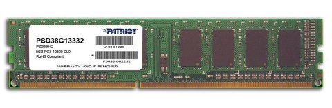 Pamięć Patriot Memory Signature PSD38G13332 (DDR3 DIMM; 1 x 8 GB; 1333 MHz; CL9) Pamięć Patriot Memory Signature PSD38G13332 (DDR3 DIMM; 1 x 8 GB; 1333 MHz; CL9)