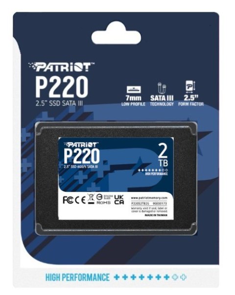 SSD PATRIOT P220 2TB SATA3 2,5" P220S2TB25 SSD PATRIOT P220 2TB SATA3 2,5" P220S2TB25