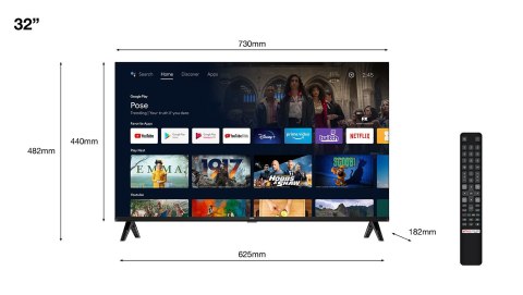 Telewizor TCL 32S5400A 32" LED HD Ready Android TV Srebrny Telewizor TCL 32S5400A 32" LED HD Ready Android TV Srebrny