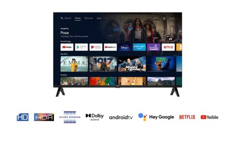 Telewizor TCL 32S5400A 32" LED HD Ready Android TV Srebrny Telewizor TCL 32S5400A 32" LED HD Ready Android TV Srebrny