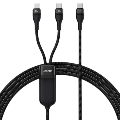 Kabel przewód USB-C 2w1 - 2x USB-C do 100W 150cm Baseus CASS060001 Kabel przewód USB-C 2w1 - 2x USB-C do 100W 150cm Baseus CASS060001