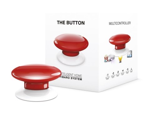 FIBARO Przycisk The Button FGPB-101-3 ZW5 (Bluetooth, Z-Wave; kolor czerwony) FIBARO Przycisk The Button FGPB-101-3 ZW5 (Bluetooth, Z-Wave; kolor czerwony)