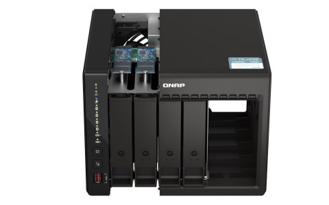 Qnap TS-453E-8G, Tower, 4 x 2.5"/3.5" SATA , Intel Celeron J6412 4C/4T, 8 GB DDR4 onboard not expandable, 2 x 2.5GbE, External a Qnap TS-453E-8G, Tower, 4 x 2.5"/3.5" SATA , Intel Celeron J6412 4C/4T, 8 GB DDR4 onboard not expandable, 2 x 2.5GbE, External a