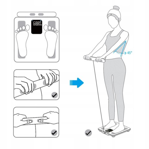 Waga łazienkowa analityczna 15 parametrów Apple Health Google Fit SCALA WEBBER Waga łazienkowa analityczna 15 parametrów Apple Health Google Fit SCALA WEBBER