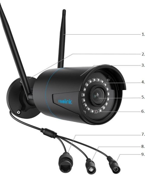 Kamera IP WiFi Reolink W320 5Mpix Wi-Fi P2P czarna Kamera IP WiFi Reolink W320 5Mpix Wi-Fi P2P czarna