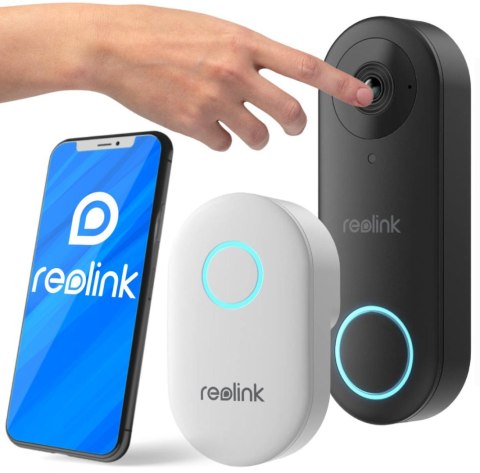 Reolink bezprzewodowy wideo dzwonek Wi-Fi 5MPx Reolink bezprzewodowy wideo dzwonek Wi-Fi 5MPx