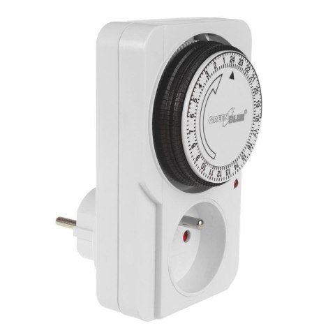 Włącznik czasowy timer mechaniczny GreenBlue GB360 E, 48 programów, max. obciążenie 16A, IP20 Włącznik czasowy timer mechaniczny GreenBlue GB360 E, 48 programów, max. obciążenie 16A, IP20
