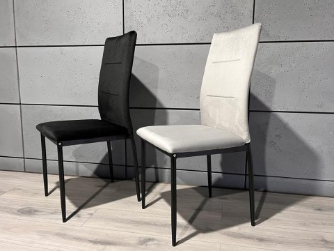 Krzesło tapicerowane VALVA DUO VELVET GREY Krzesło tapicerowane VALVA DUO VELVET GREY