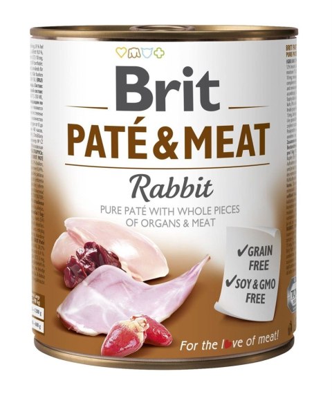 BRIT PATÉ & MEAT z królikiem - mokra karma dla psa - 800g BRIT PATÉ & MEAT z królikiem - mokra karma dla psa - 800g