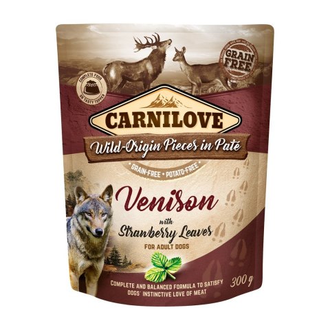 CARNILOVE DOG POUCH VENISON&STRAWBERRY 300G CARNILOVE DOG POUCH VENISON&STRAWBERRY 300G