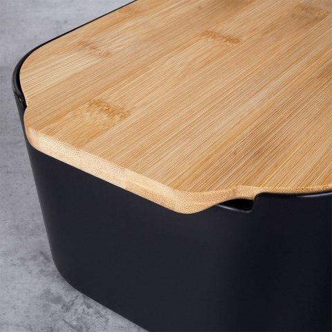CHLEBAK Z DESKĄ BAMBUSOWĄ CZARNY 259301 CHLEBAK Z DESKĄ BAMBUSOWĄ CZARNY 259301