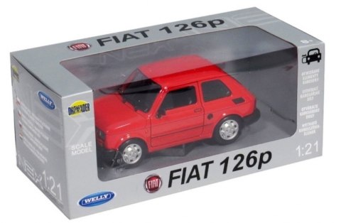 WELLY MALUCH FIAT 126P 1:21 SAMOCHÓD KOLEKCJONERSKI czerwony WELLY MALUCH FIAT 126P 1:21 SAMOCHÓD KOLEKCJONERSKI czerwony