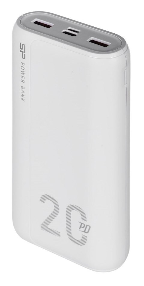 Powerbank Silicon Power QS15 20000mAh QC3.0+PD 2xUSB A, 1x mUSB + 1x USB C, biały Powerbank Silicon Power QS15 20000mAh QC3.0+PD 2xUSB A, 1x mUSB + 1x USB C, biały