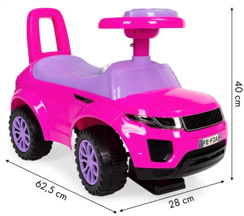 Jeździk dla dzieci autko odpychacz auto dźwięki różowy Jeździk dla dzieci autko odpychacz auto dźwięki różowy