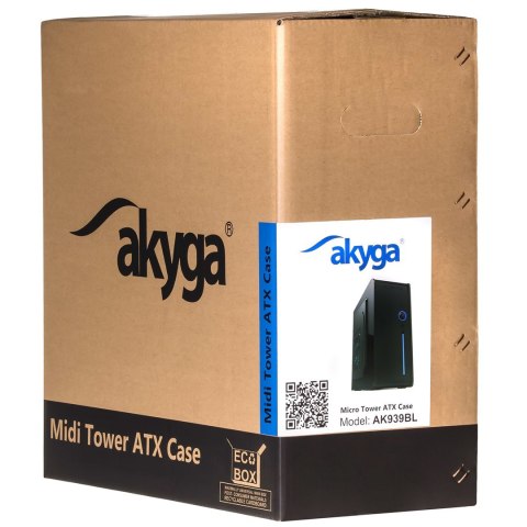 Obudowa Akyga AK939BL (ATX, Micro ATX, Mini ATX, Mini ITX; kolor czarny) Obudowa Akyga AK939BL (ATX, Micro ATX, Mini ATX, Mini ITX; kolor czarny)