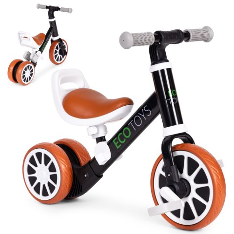 Rowerek biegowy jeździk z pedałami 2w1 czarny ECOTOYS Rowerek biegowy jeździk z pedałami 2w1 czarny ECOTOYS