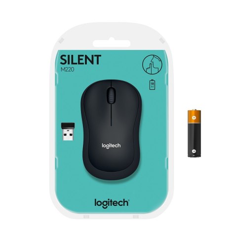 Mysz Logitech M220 Silent 910-004878 (optyczna; 1000 DPI; kolor czarny) Mysz Logitech M220 Silent 910-004878 (optyczna; 1000 DPI; kolor czarny)