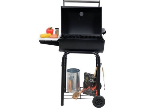 GRILL WĘGLOWY Z POKRYWĄ, RUSZT 47*34CM GRILL WĘGLOWY Z POKRYWĄ, RUSZT 47*34CM