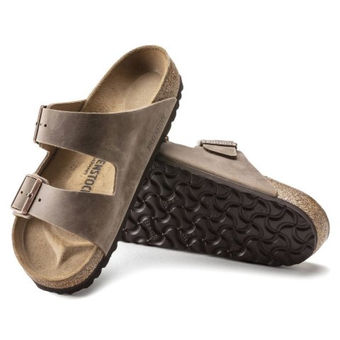 Klapki Birkenstock Arizona Tabacco Brown męskie/damskie brązowe regular szerokie (0352201) Klapki Birkenstock Arizona Tabacco Brown męskie/damskie brązowe regular szerokie (0352201)