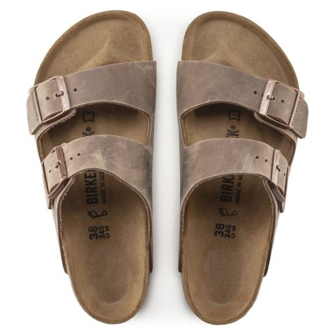 Klapki Birkenstock Arizona Tabacco Brown męskie/damskie brązowe regular szerokie (0352201) Klapki Birkenstock Arizona Tabacco Brown męskie/damskie brązowe regular szerokie (0352201)