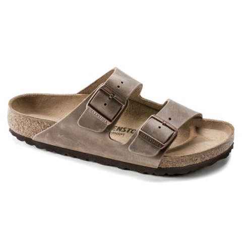 Klapki Birkenstock Arizona Tabacco Brown męskie/damskie brązowe regular szerokie (0352201) Klapki Birkenstock Arizona Tabacco Brown męskie/damskie brązowe regular szerokie (0352201)