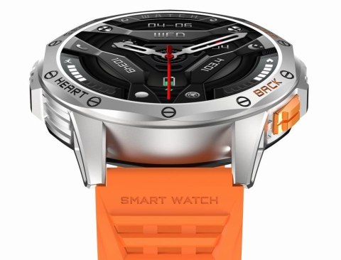 Smartwatch Męski GRAVITY GPS GT24-4 Czarny Pasek Silikonowy + Pomarańczowy Pasek Silikonowy Smartwatch Męski GRAVITY GPS GT24-4 Czarny Pasek Silikonowy + Pomarańczowy Pasek Silikonowy