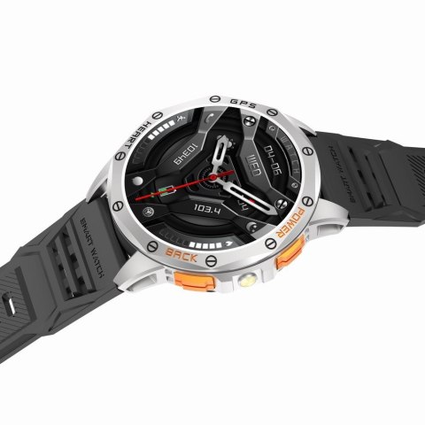 Smartwatch Męski GRAVITY GPS GT24-4 Czarny Pasek Silikonowy + Pomarańczowy Pasek Silikonowy Smartwatch Męski GRAVITY GPS GT24-4 Czarny Pasek Silikonowy + Pomarańczowy Pasek Silikonowy